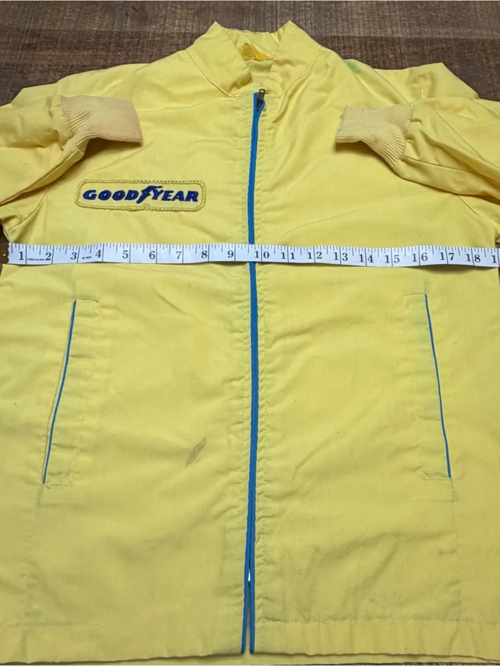 Vintage Goodyear Yellow Racing Zip-Front Jacket - Picture 4 of 6